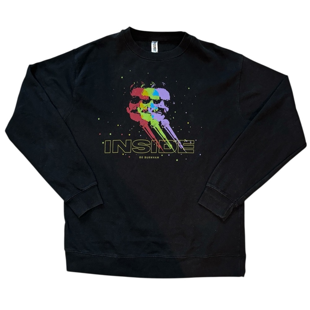 Bo Burnham Sweatshirt Mens X-Large Black Inside Tour 2020-2021 Crewneck Graphic